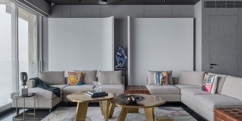 Ak Design This Mumbai home by a&k Design Studio dares to imbue dark greys