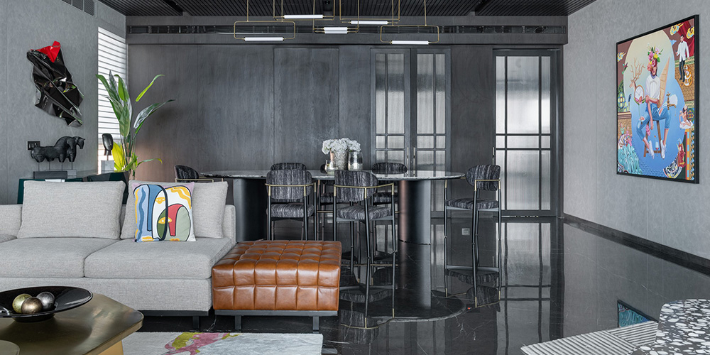 Ak Design This Mumbai home by a&k Design Studio dares to imbue dark greys