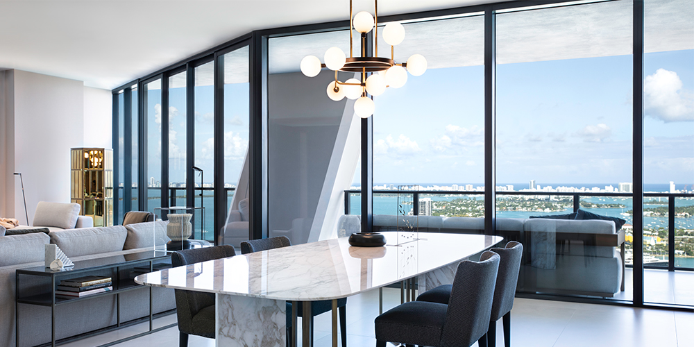Tour this luxury condo in a Zaha Hadid skyscraper in Miami - ELLE DECOR