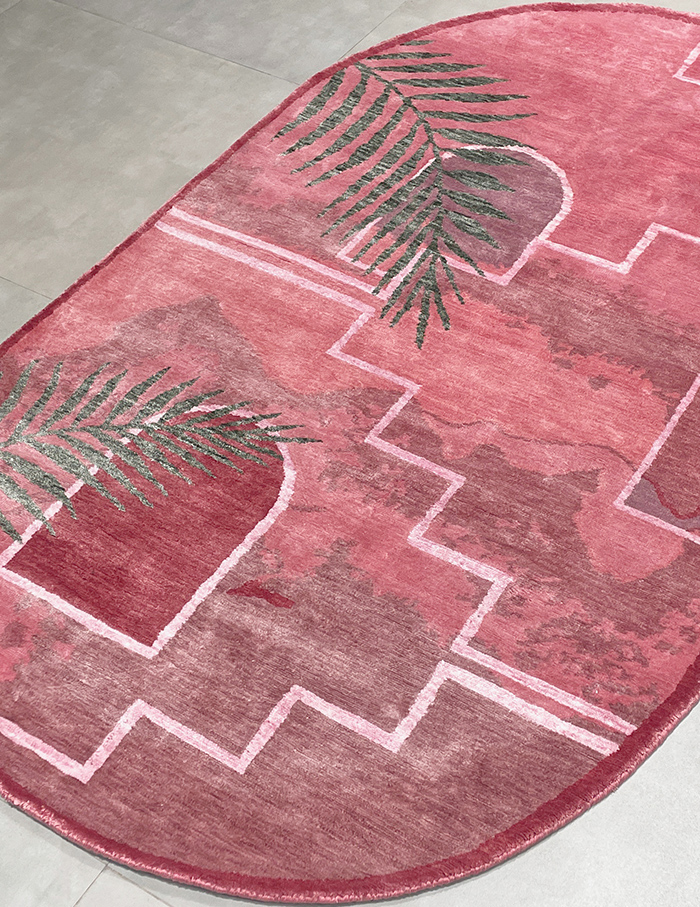 hand knotted rugs by The Weaver X Akari Studio