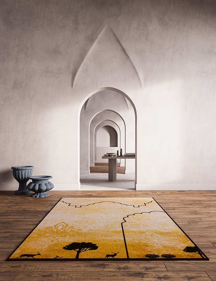 hand knotted rugs by The Weaver X Akari Studio