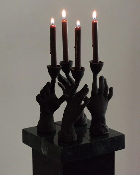 HAND OF ADAM CANDLE STAND