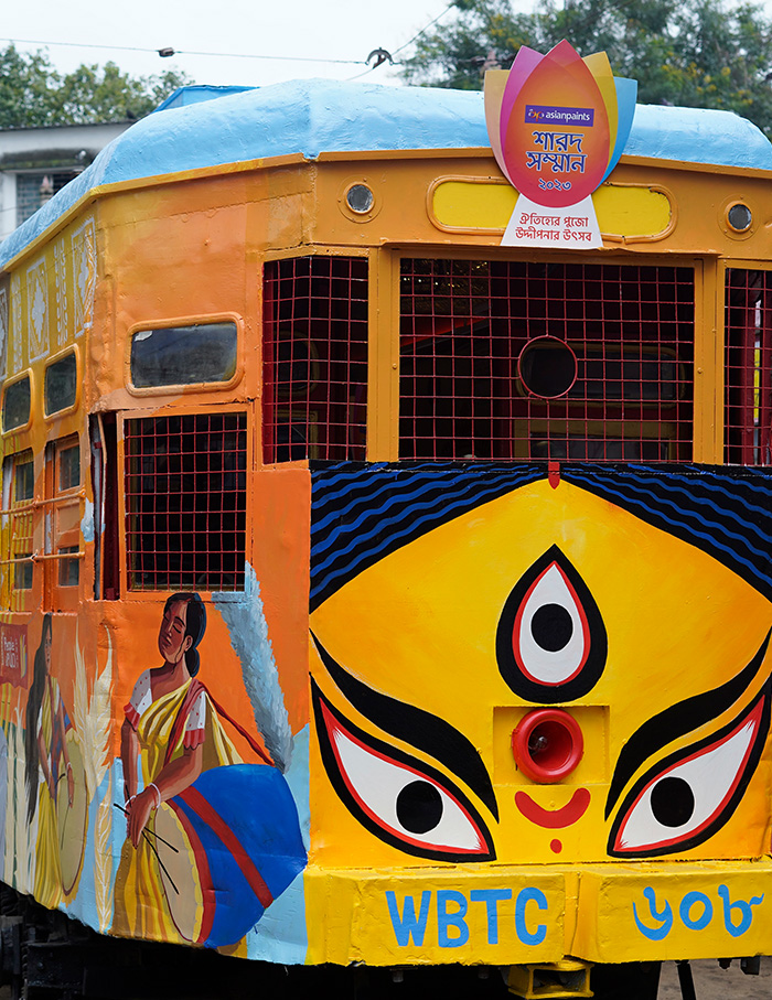 The 150-year-old tram transformations by Asian Paints Kolkata