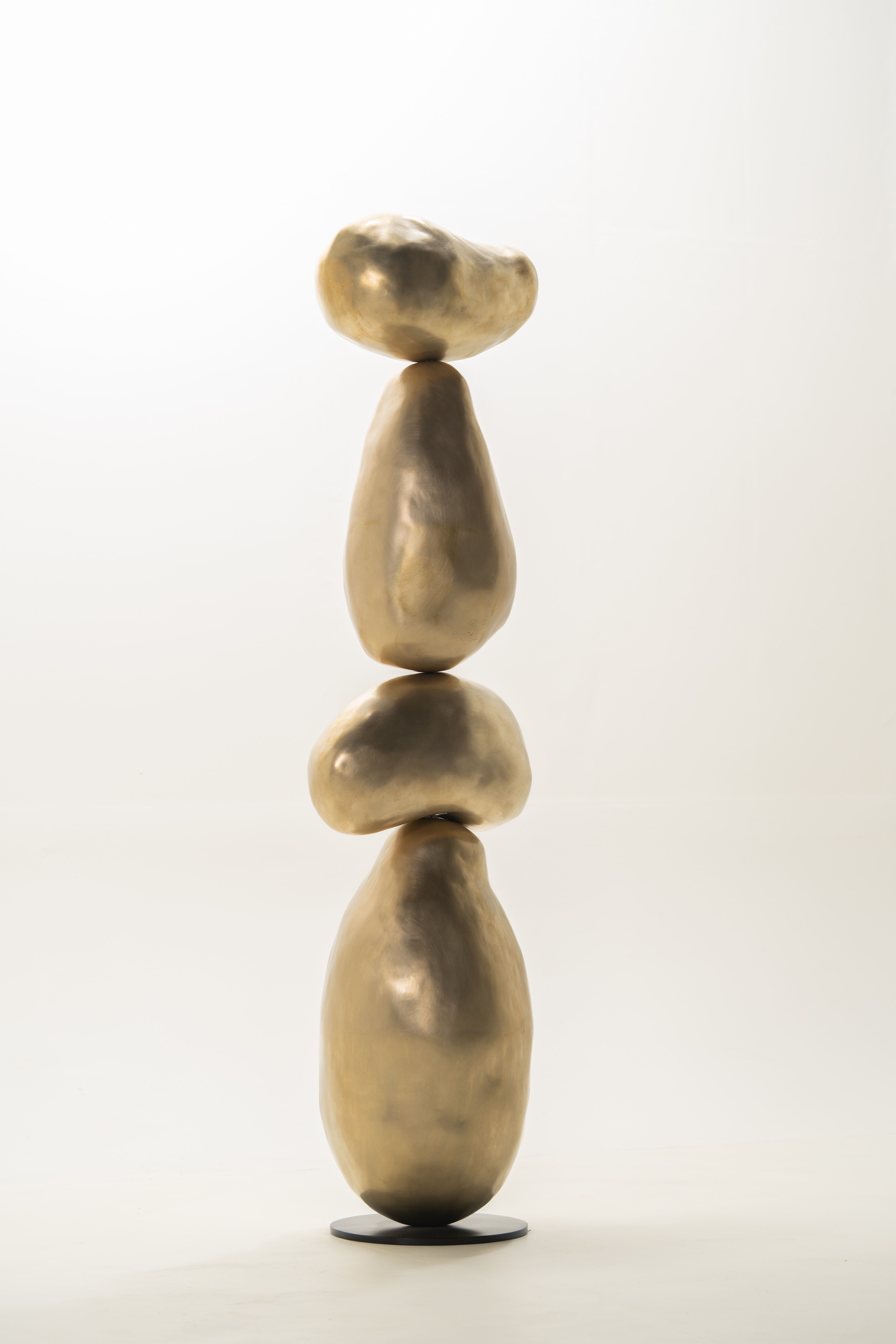 TOTEM I MATTE BRASS SCULPTURE