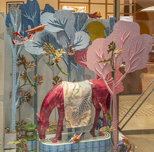 Ways of seeing: Hermès meets Gond art at its new Mumbai store’s window display by Aradhana Seth