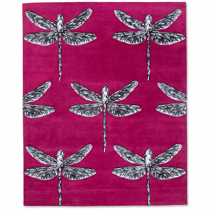 OBEETEE BUTTERFLY HAND TUFTED WOOLLEN RUG