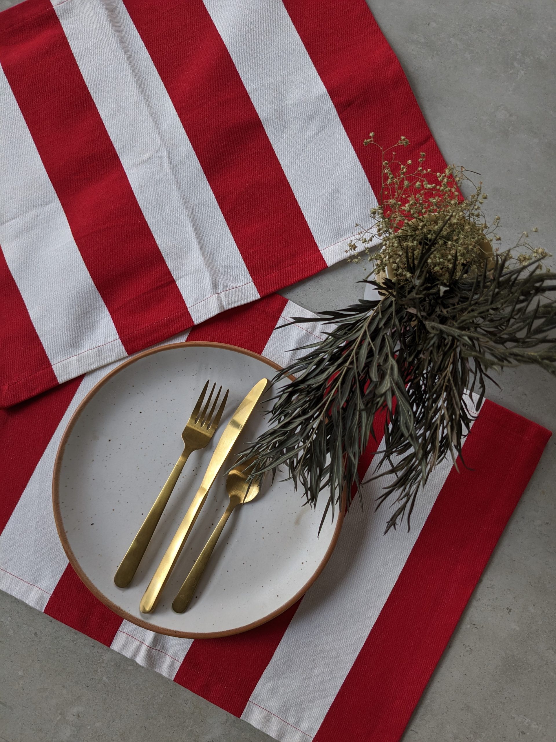 Handwoven Cabana Stripes Table Mats