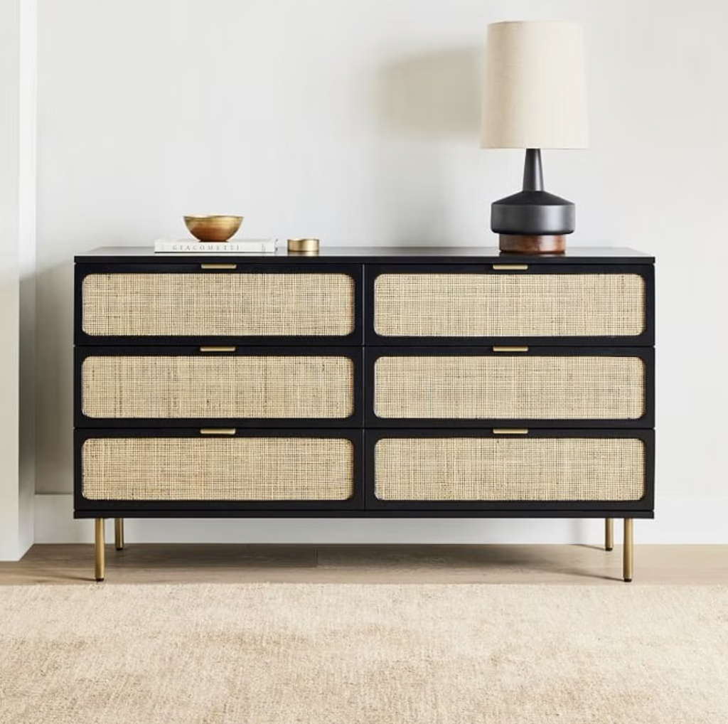 IDA WOVEN 6 - DRAWER DRESSER