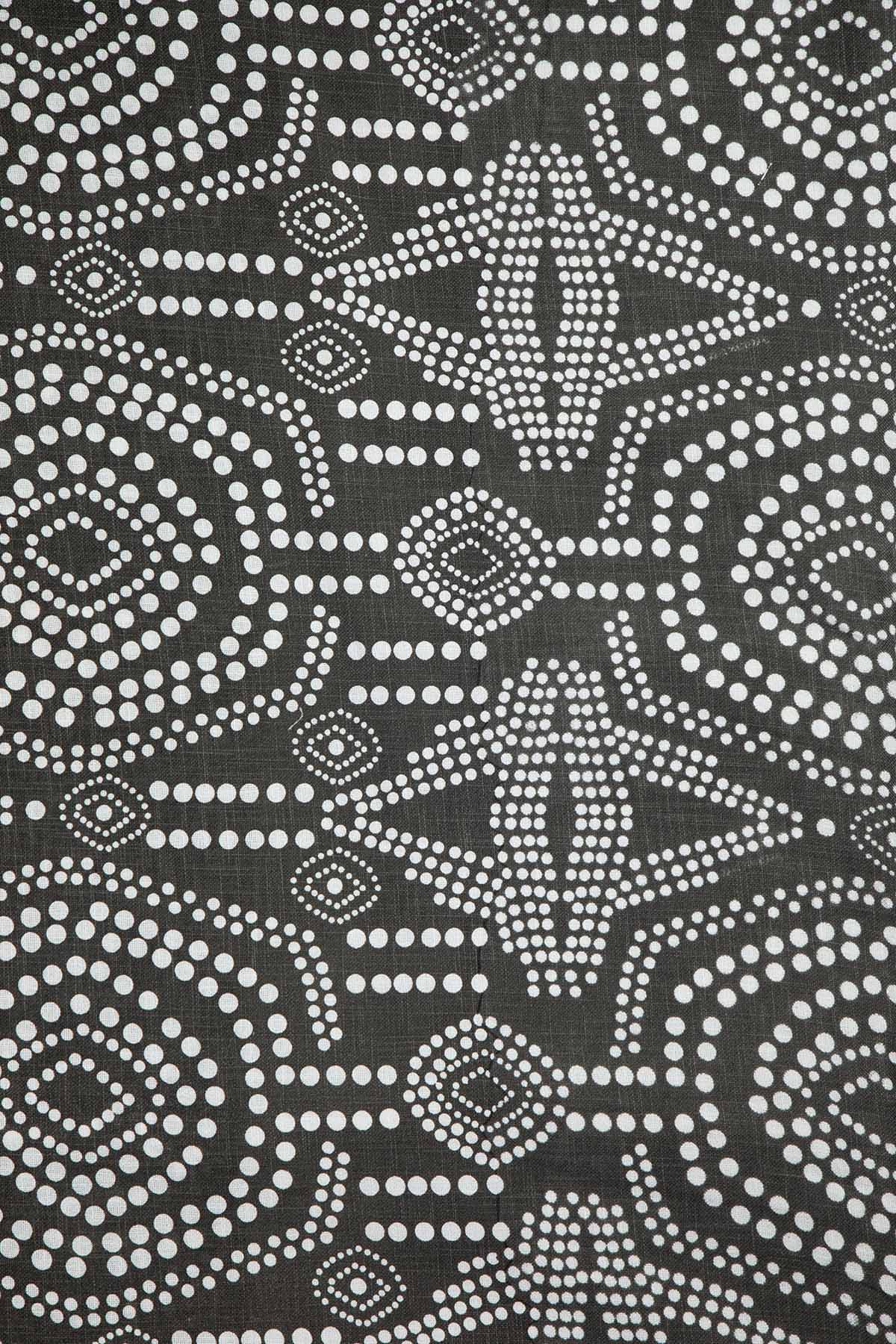 Charcoal “Bold Sej” Cotton Slub Printed Upholstery