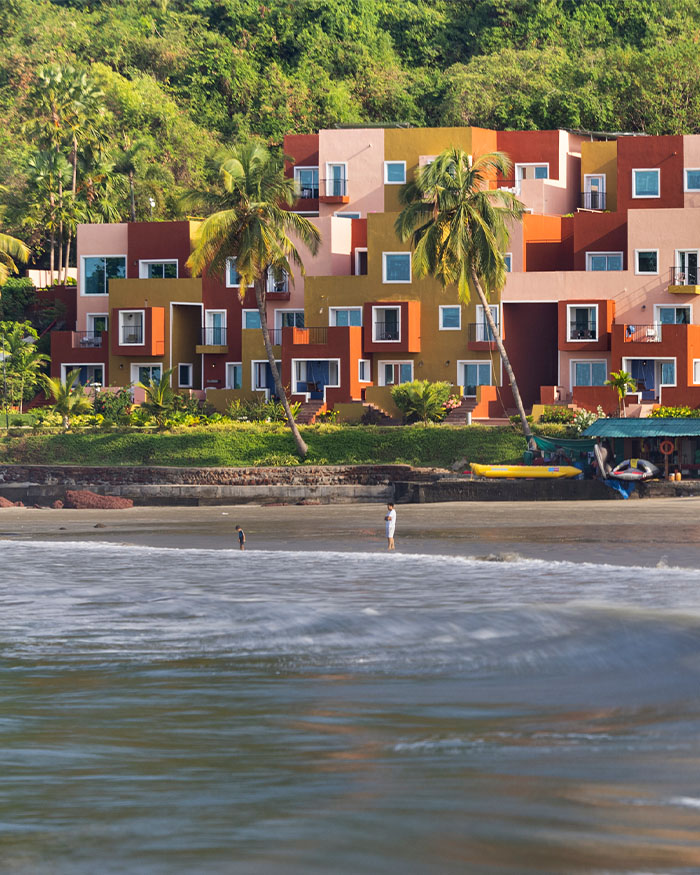 Hamlet-like architecture of the Cidade de Goa; Photography by Studio Noughts and Crosses