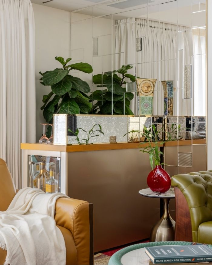 A space for entertaining, the bar is from Haus of Bars; Photography by Prashant Bhat