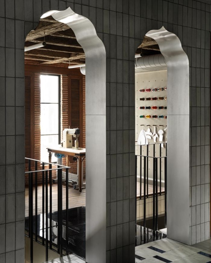 Touches of Indian architecture ground the interiors of the store; Photography by Avesh Gaur