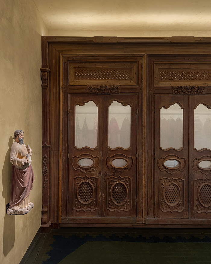 The sculptures are a series of pieces specially created in collaboration with an artisan known for crafting Durga Puja installations.