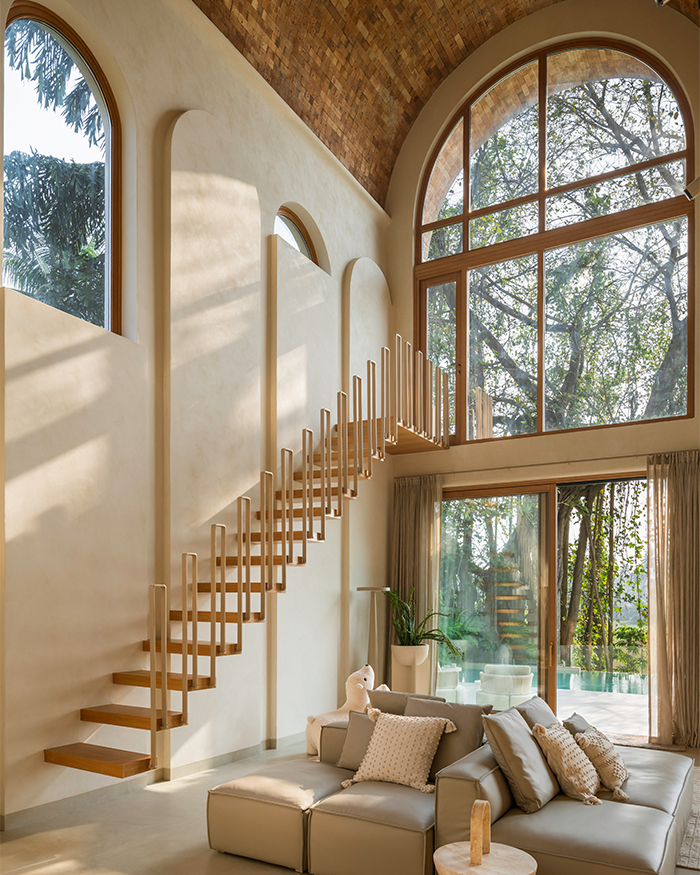 The tiny balcony serves as a personal space for those who enjoy their morning cup in solitude; Photography by Elmer S D’Souza and Abhijit Parsekar, The Photoarchitects
