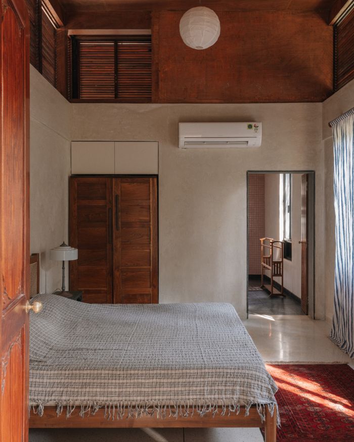 The guest bedroom is calm and pared back, while simple furnishings create a restful retreat; Styled by Imran Ali Khan and Rishad Patel; Photography by Shantanu Starick