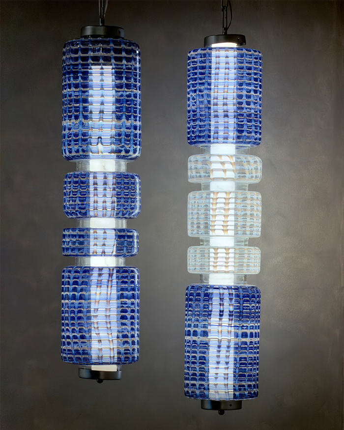 The KÒRA Aura light
sculptures carry an immersive
tactile quality; Photographs
by The Lumiere Project