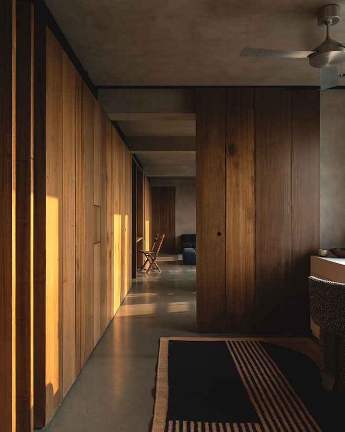 A space where timber catches the daylight; Photography by Syam Sreesylam