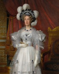 Portrait of Queen Maria Amelia wearing the jewels; Image courtesy Wikipedia