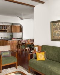 The couch and side table by Tusker Katha as well as the side table; Photography by Roshan Sathish Paliath